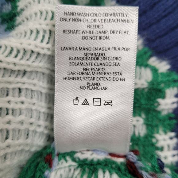 Holiday Time Women's Large Ugly Christmas Cat Sweater XMas Holiday Fair Isle - Picture 9 of 9